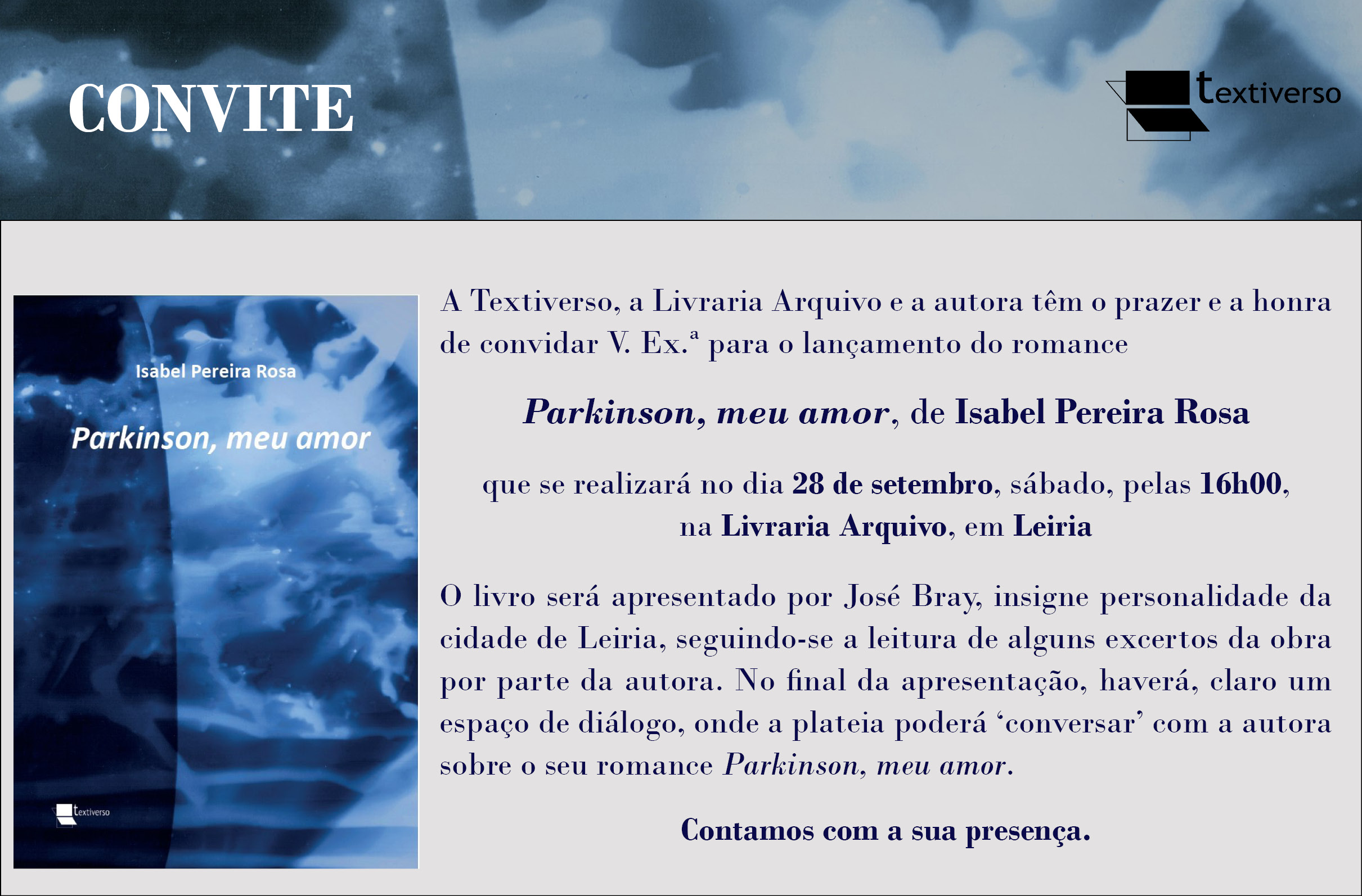 Convite lançamento Parkinson ARQUIVO LEIRIA