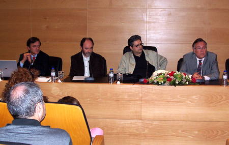 O autor, Carlos Fernandes, António Emiliano e Carlos Barroso